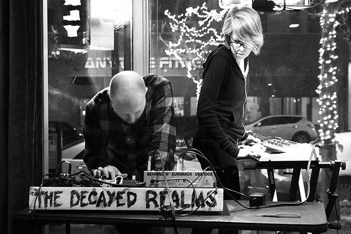 The Decayed Realms performing live electronics at Galactic Pizza
